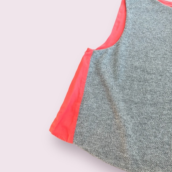 Women’s Karen Zambos Grey And Pink Open Back Mix Material Tank Top Size Large - Picture 2 of 9